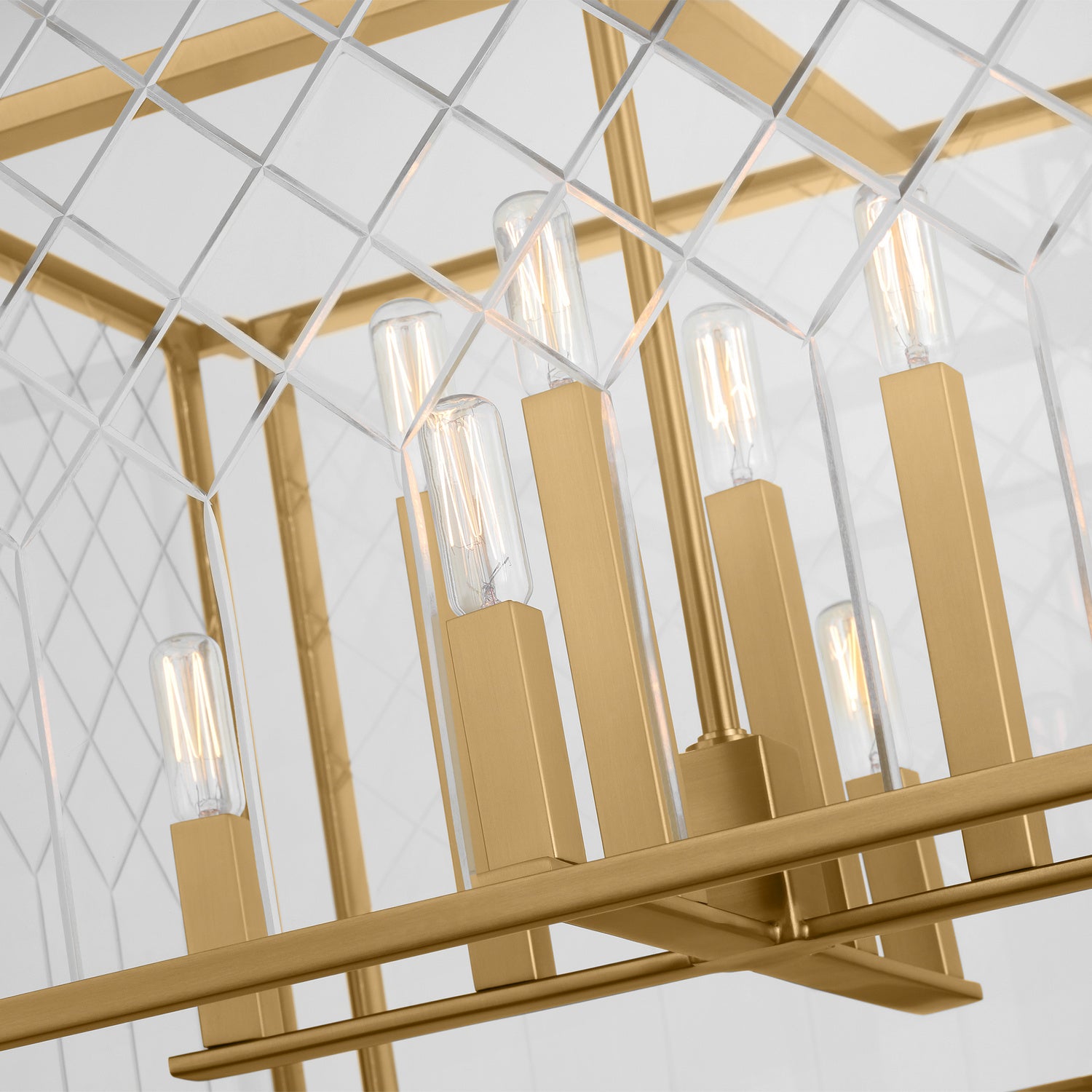 Visual Comfort Studio - AC1158BBS - Eight Light Pendant - Erro - Burnished Brass