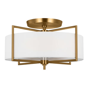 Visual Comfort Studio - CF1113BBS - Three Light Semi-Flush Mount - Perno - Burnished Brass