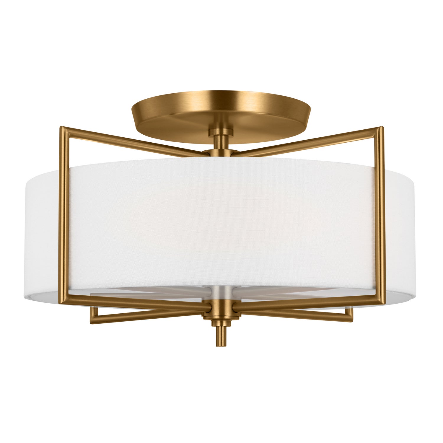 Visual Comfort Studio - CF1113BBS - Three Light Semi-Flush Mount - Perno - Burnished Brass