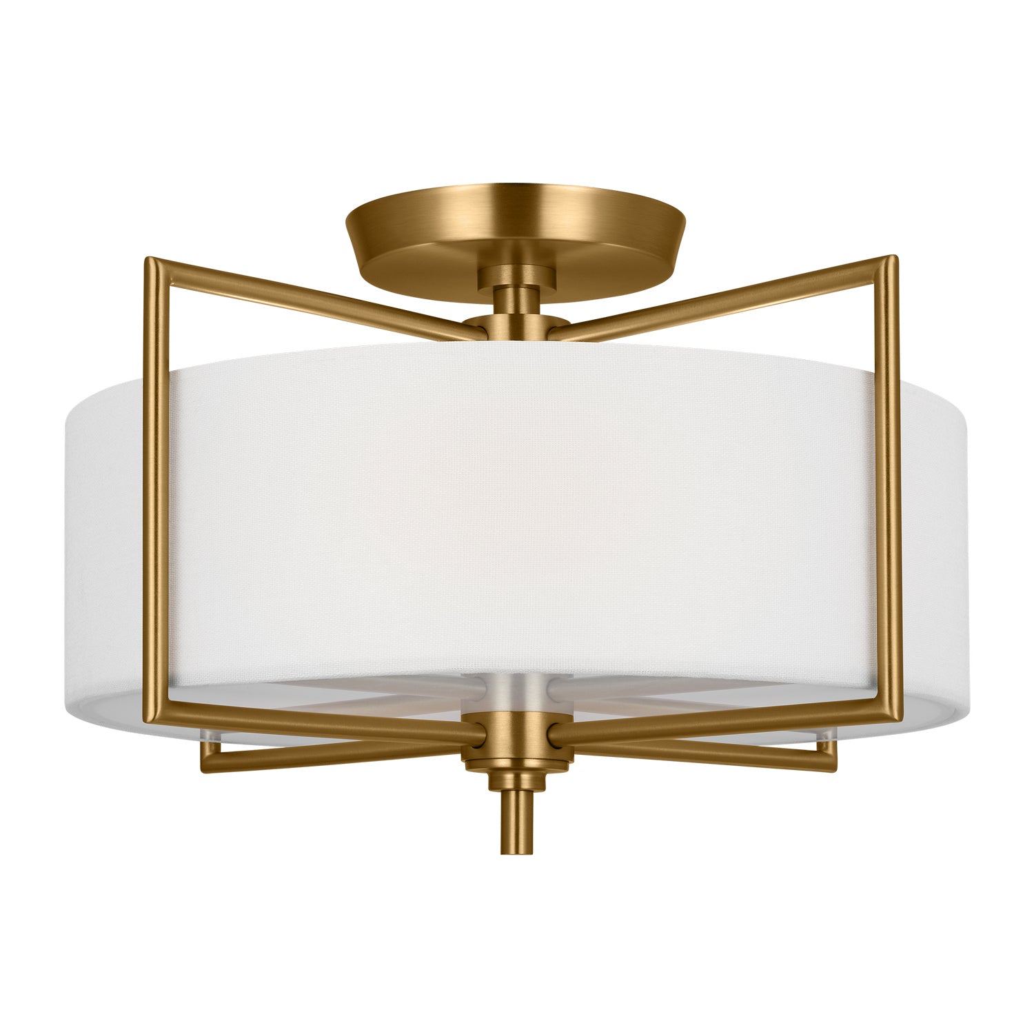 Visual Comfort Studio - CF1122BBS - Two Light Semi-Flush Mount - Perno - Burnished Brass