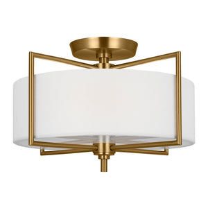 Visual Comfort Studio - CF1122BBS - Two Light Semi-Flush Mount - Perno - Burnished Brass