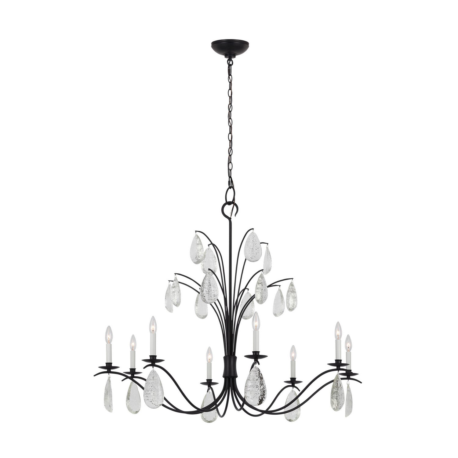 Visual Comfort Studio - CC1598AI - Eight Light Chandelier - Shannon - Aged Iron