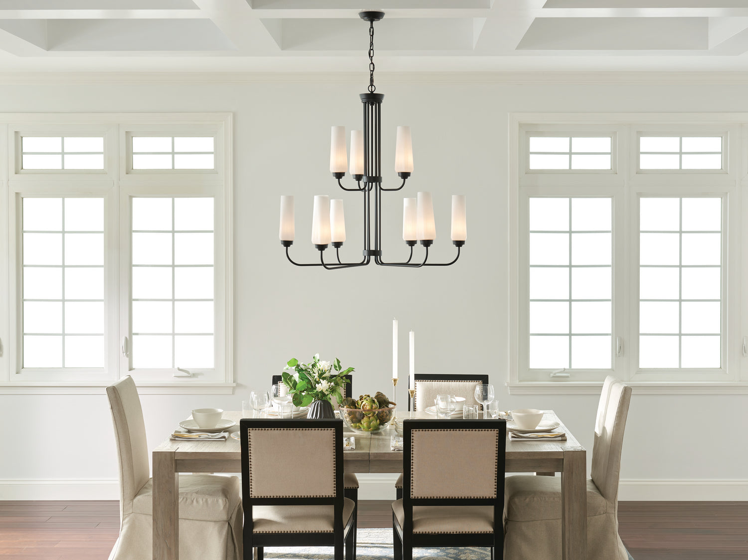 Kichler - 52482BK - Nine Light Chandelier - Truby - Black