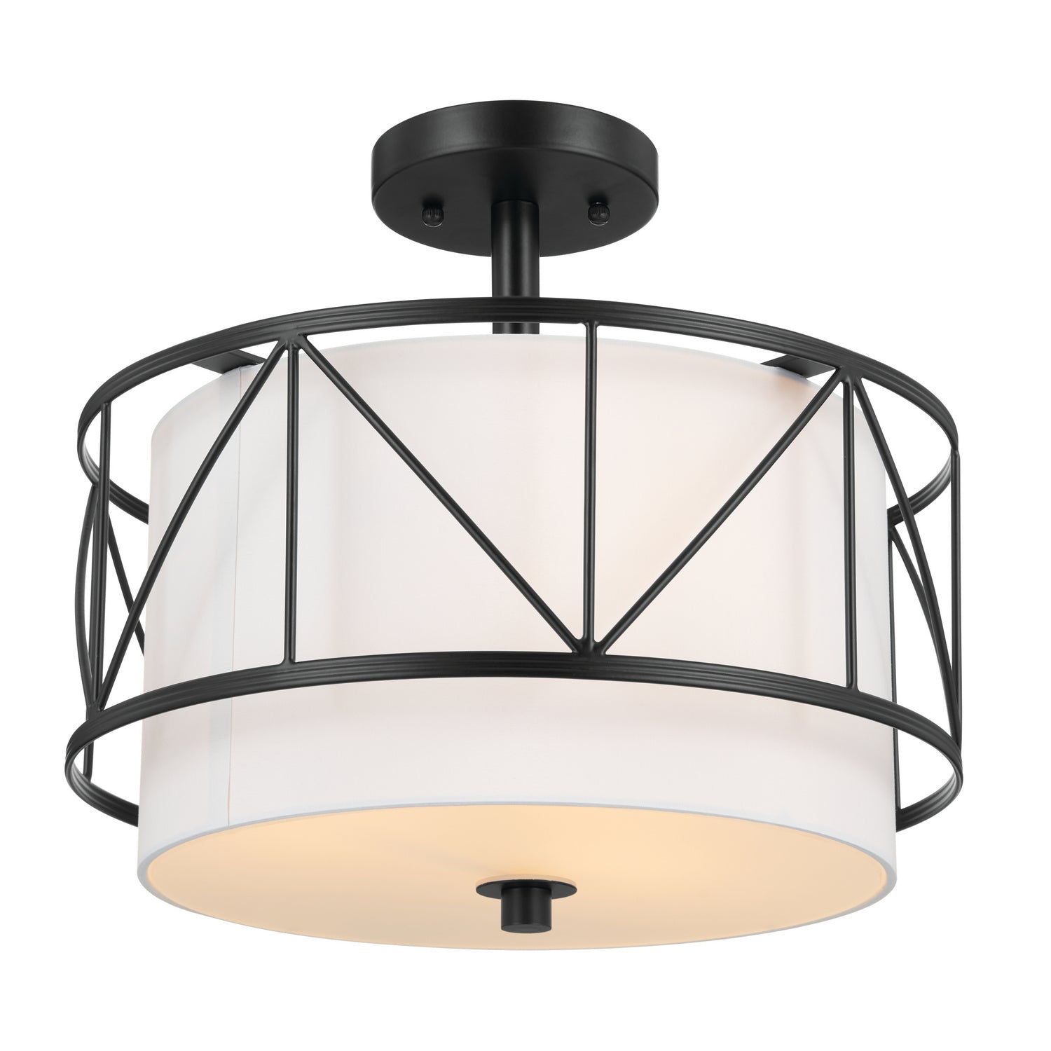 Kichler - 52074BK - Three Light Pendant/Semi Flush - Birkleigh - Black