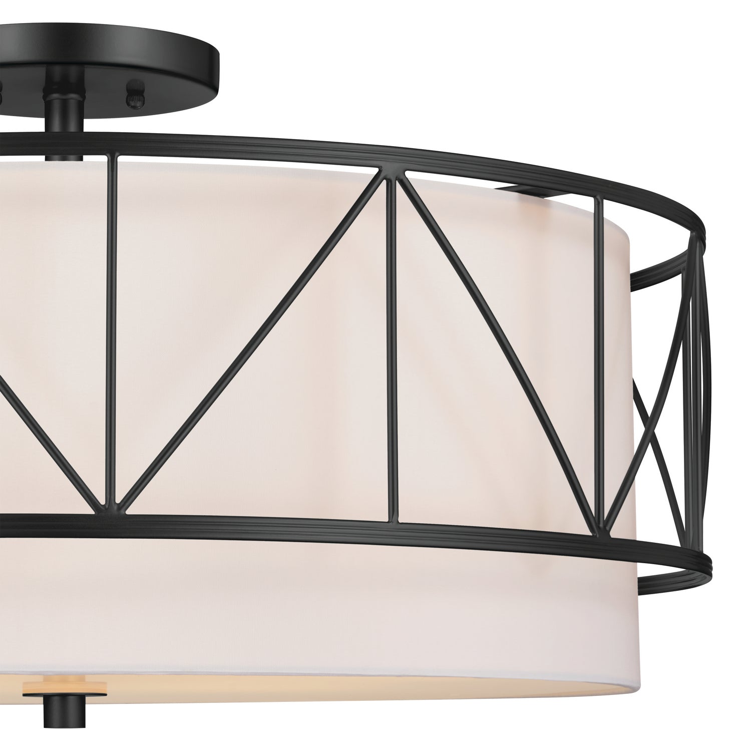 Kichler - 52076BK - Four Light Semi Flush Mount - Birkleigh - Black