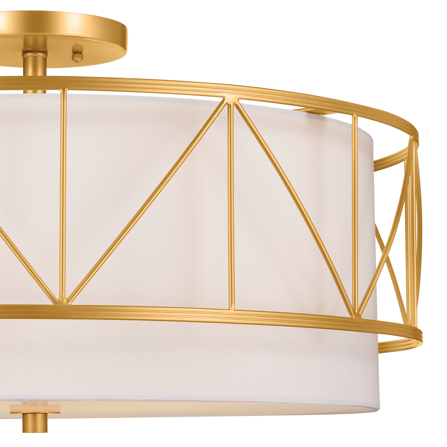 Kichler - 52076CLG - Four Light Semi Flush Mount - Birkleigh - Classic Gold