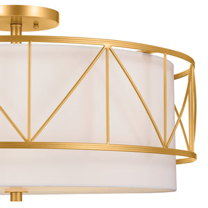 Kichler - 52076CLG - Four Light Semi Flush Mount - Birkleigh - Classic Gold