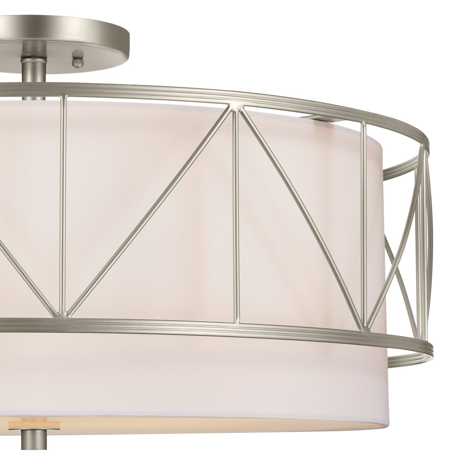 Kichler - 52076SN - Four Light Semi Flush Mount - Birkleigh - Satin Nickel