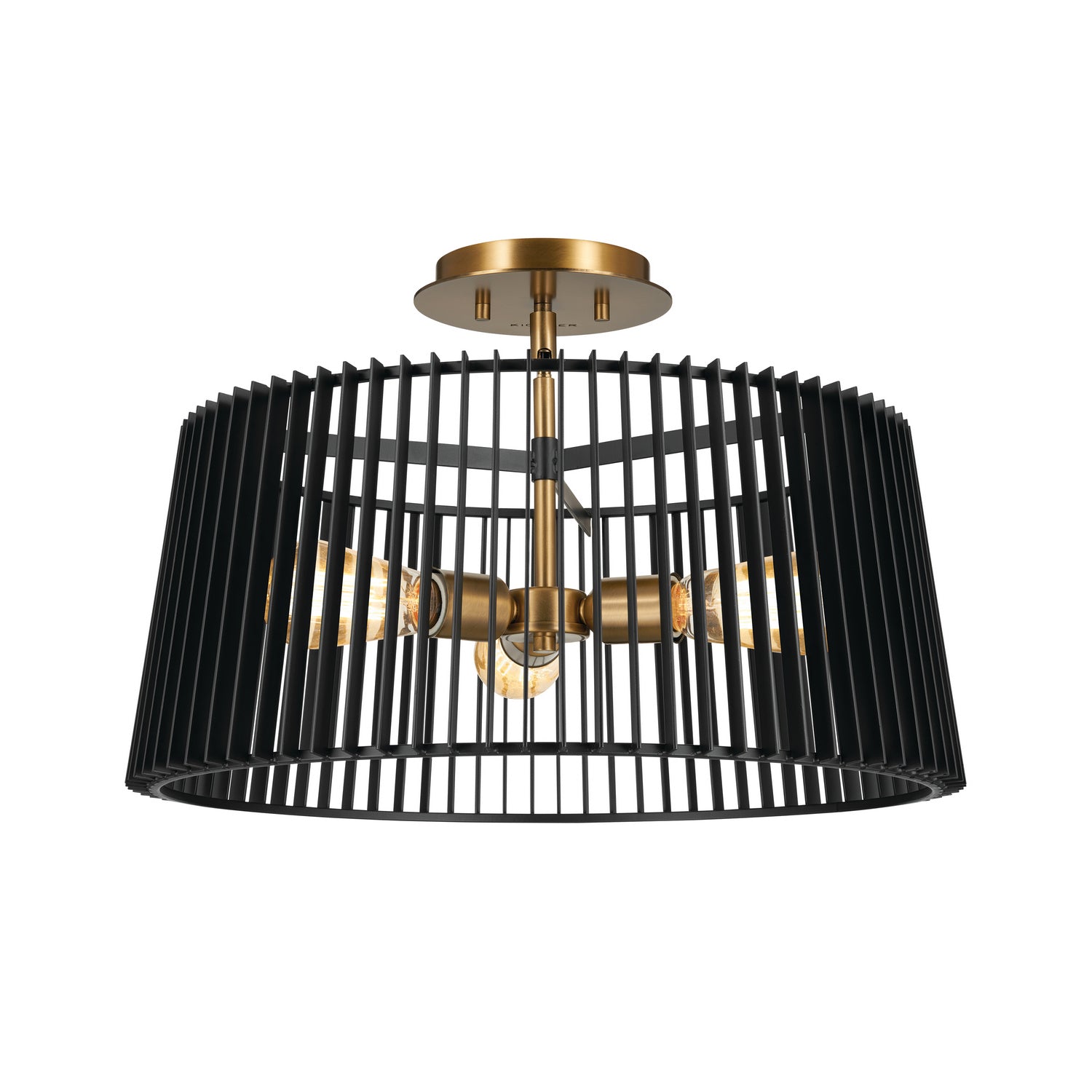 Kichler - 44171BK - Three Light Pendant - Linara - Black