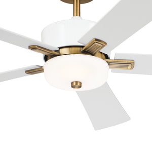 Kichler - 300395WH - 56"Ceiling Fan - Icon - Brushed Natural Brass