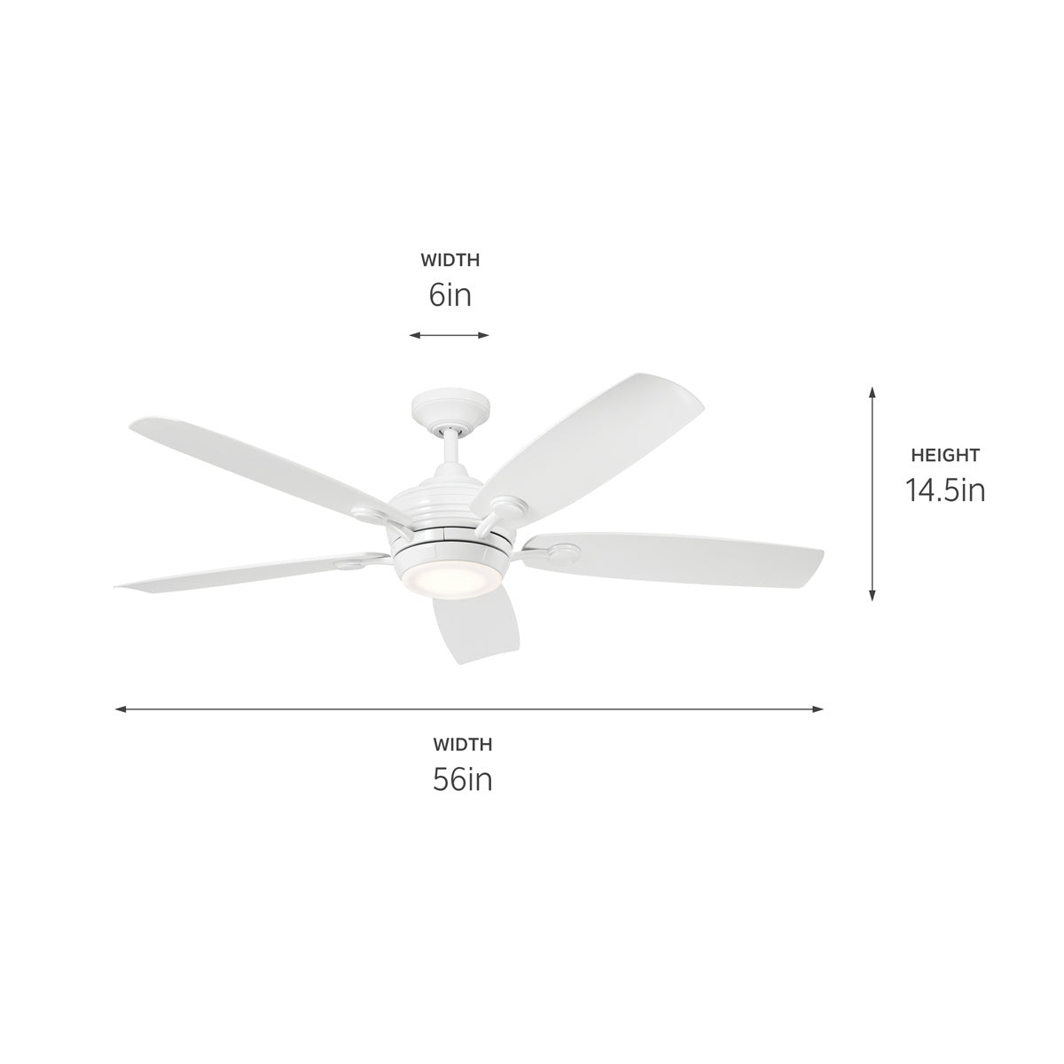 Kichler - 310130WH - 56"Ceiling Fan - Tranquil - White