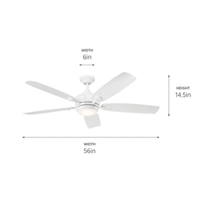 Kichler - 310130WH - 56"Ceiling Fan - Tranquil - White