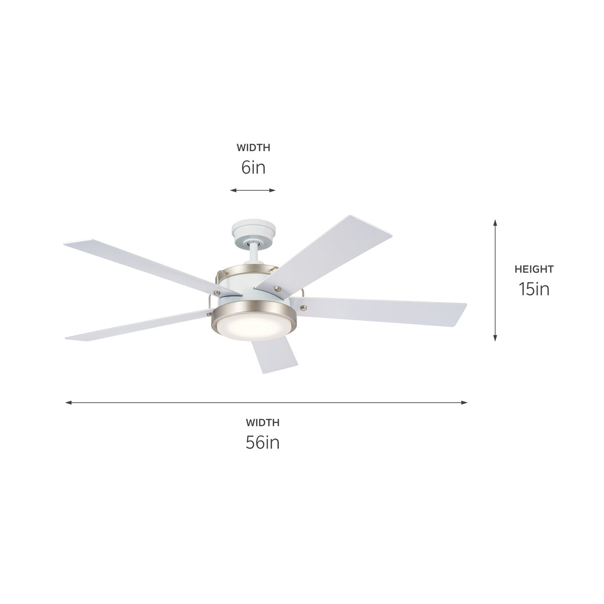 Kichler - 330045WH - 56"Ceiling Fan - Salvo - White