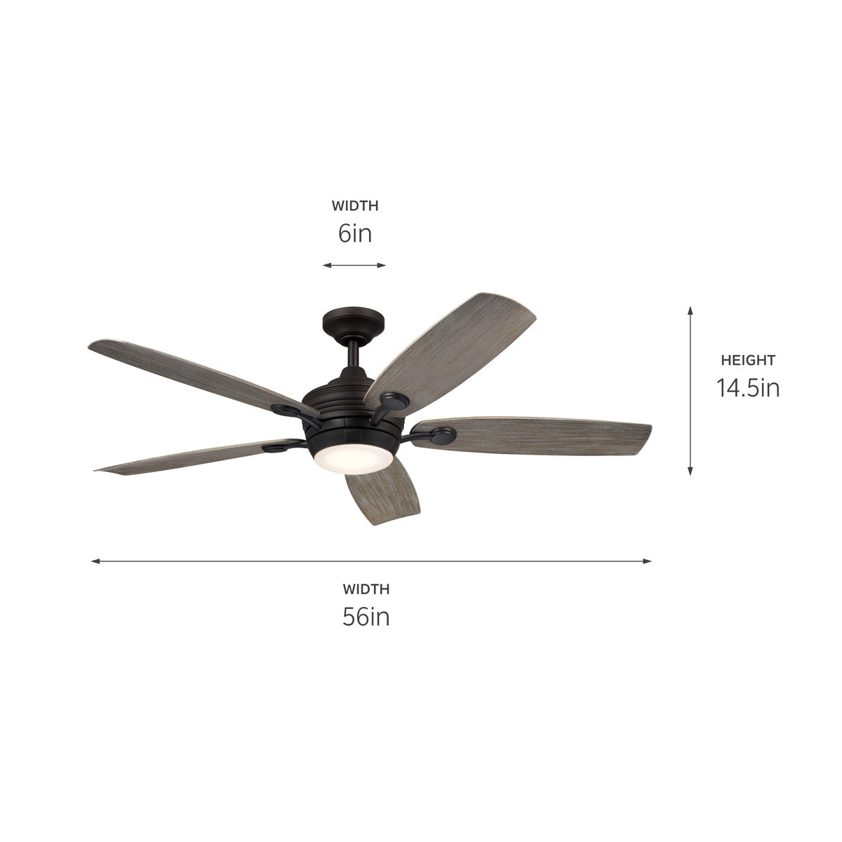 Kichler - 310130OZ - 56"Ceiling Fan - Tranquil - Olde Bronze