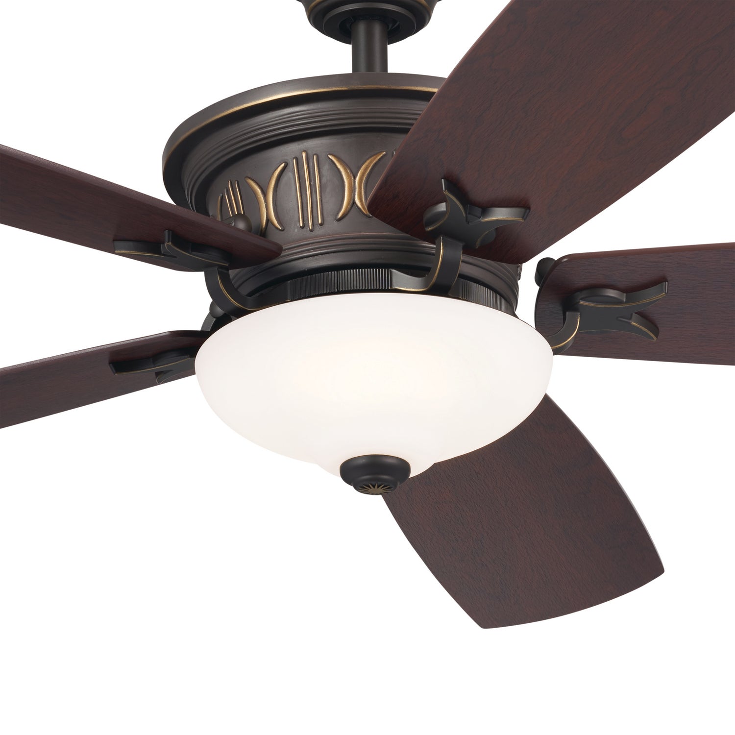 Kichler - 300325OZ - 56"Ceiling Fan - Crescent - Olde Bronze with Gold Highlights