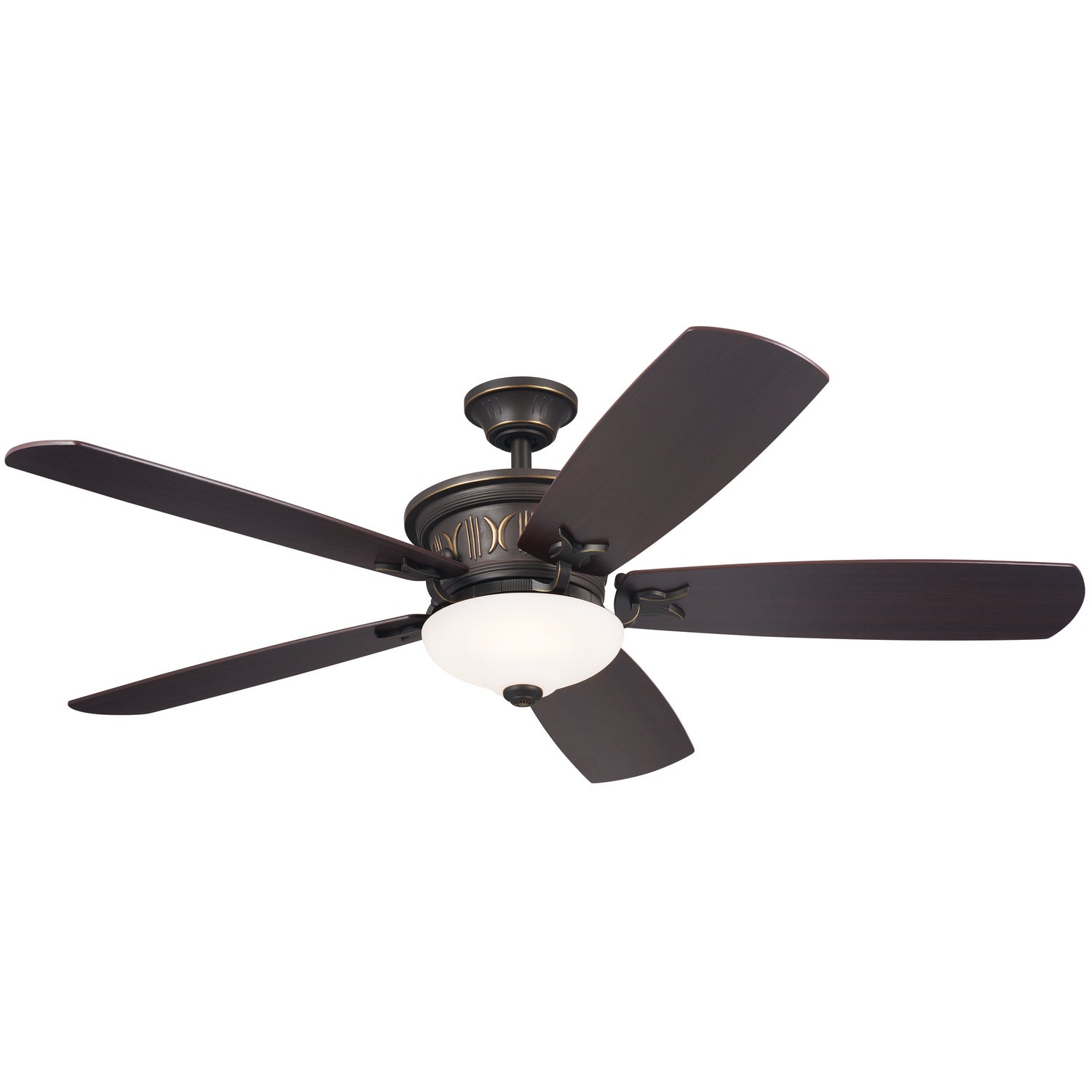 Kichler - 300325OZ - 56"Ceiling Fan - Crescent - Olde Bronze with Gold Highlights