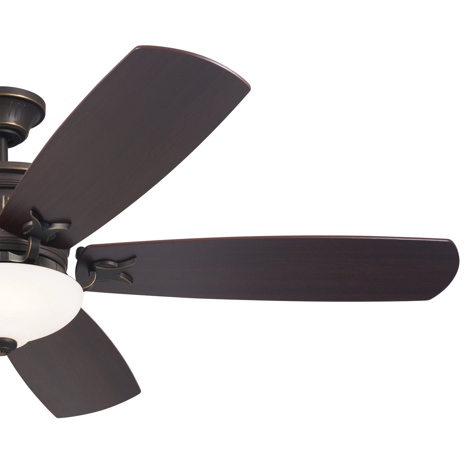 Kichler - 300325OZ - 56"Ceiling Fan - Crescent - Olde Bronze with Gold Highlights