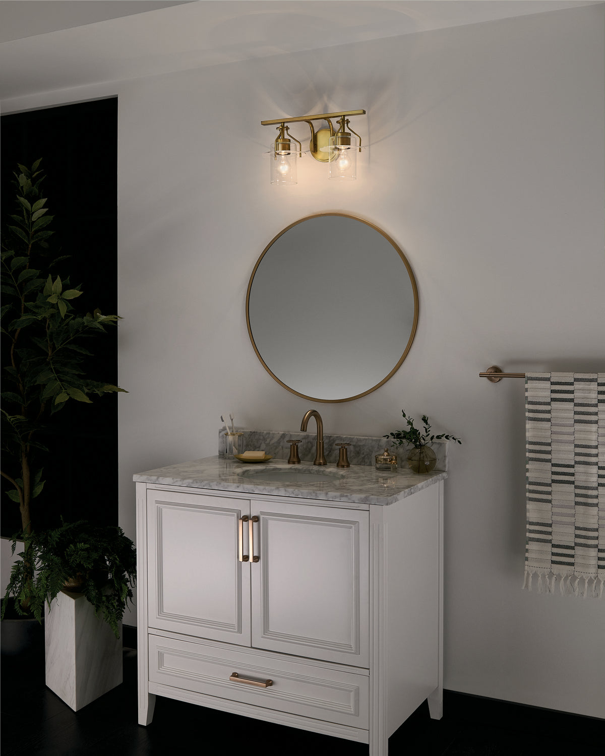 Kichler - 55078NBR - Two Light Bath - Everett - Brushed Brass