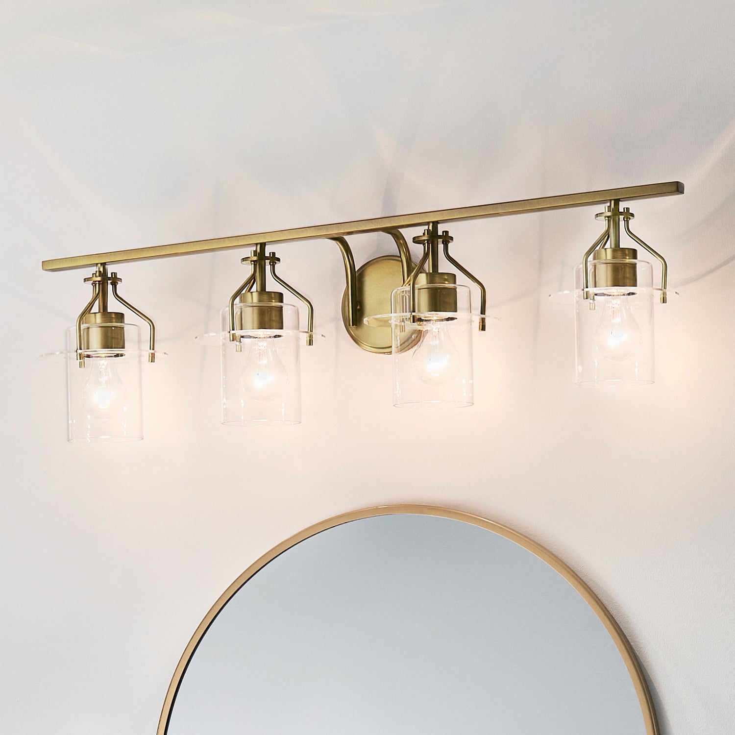 Kichler - 55080NBR - Four Light Bath - Everett - Brushed Brass