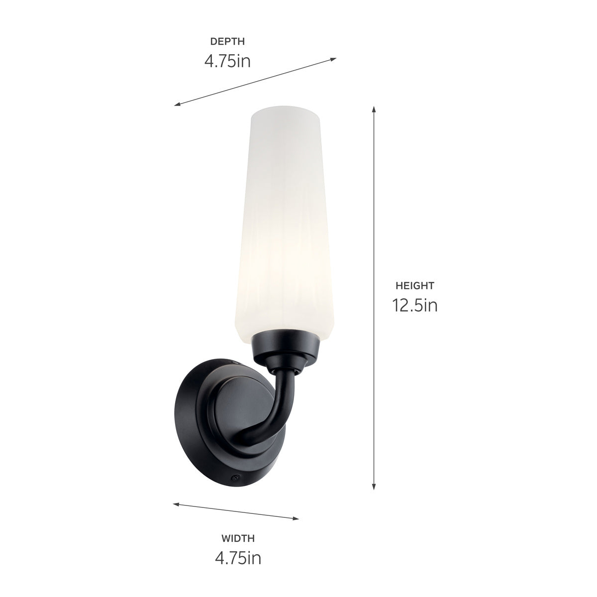 Kichler - 55073BK - One Light Wall Sconce - Truby - Black