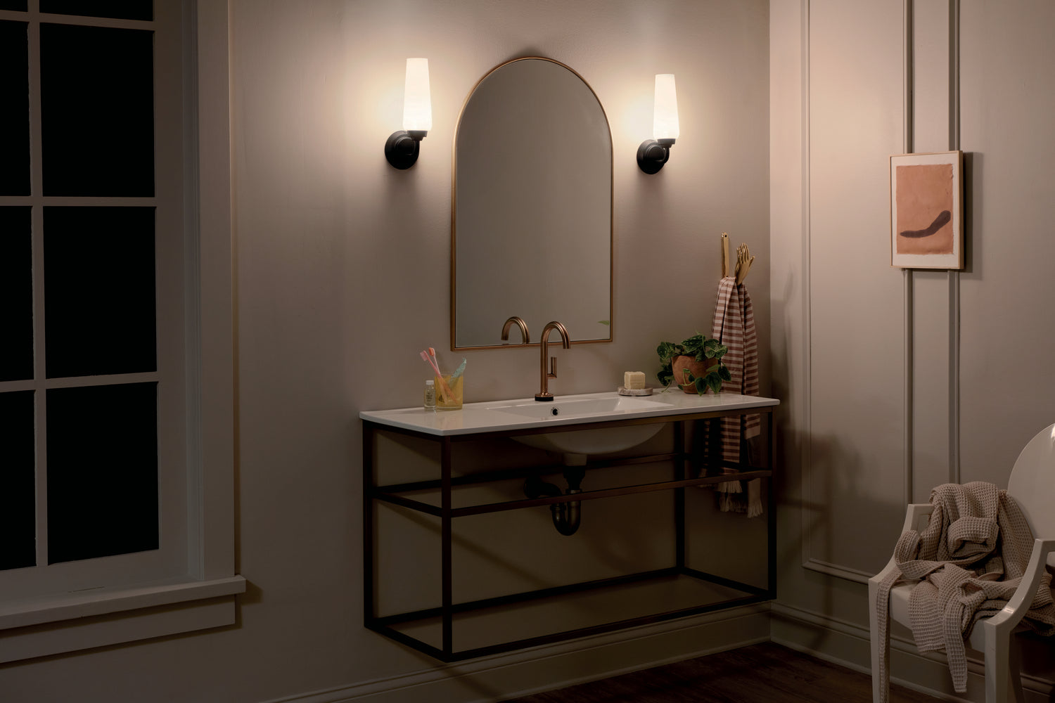 Kichler - 55073BK - One Light Wall Sconce - Truby - Black