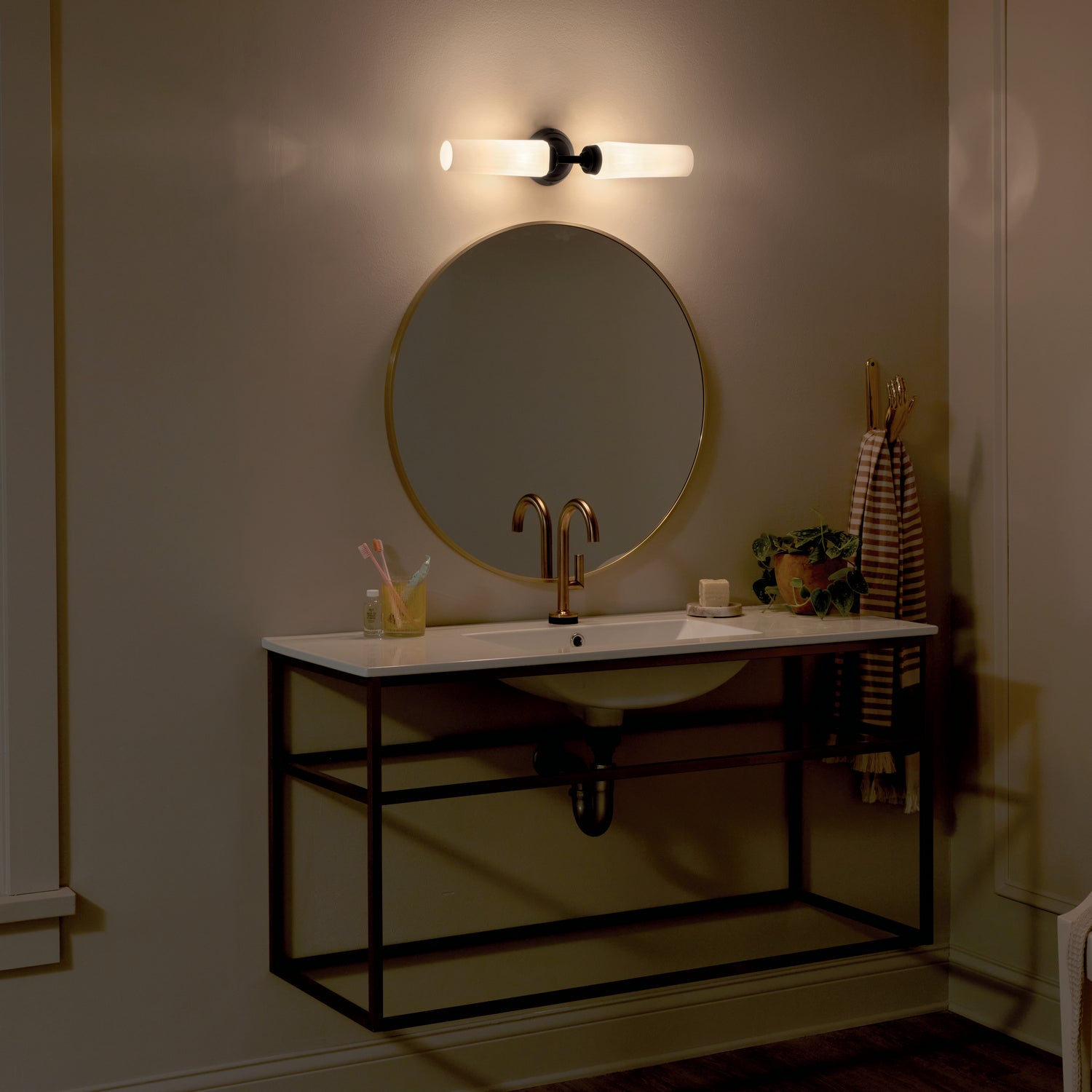 Kichler - 55074BK - Two Light Wall Sconce - Truby - Black