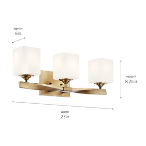 Kichler - 55002CPZ - Three Light Bath - Marette - Champagne Bronze