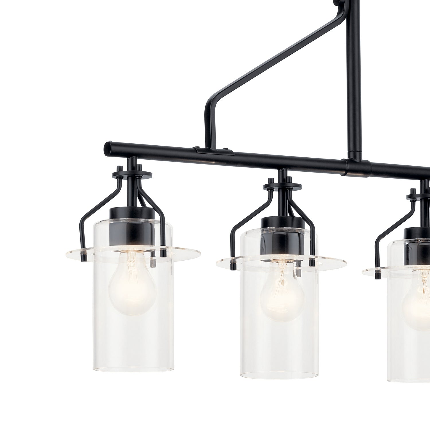 Kichler - 52379BK - Five Light Linear Chandelier - Everett - Black