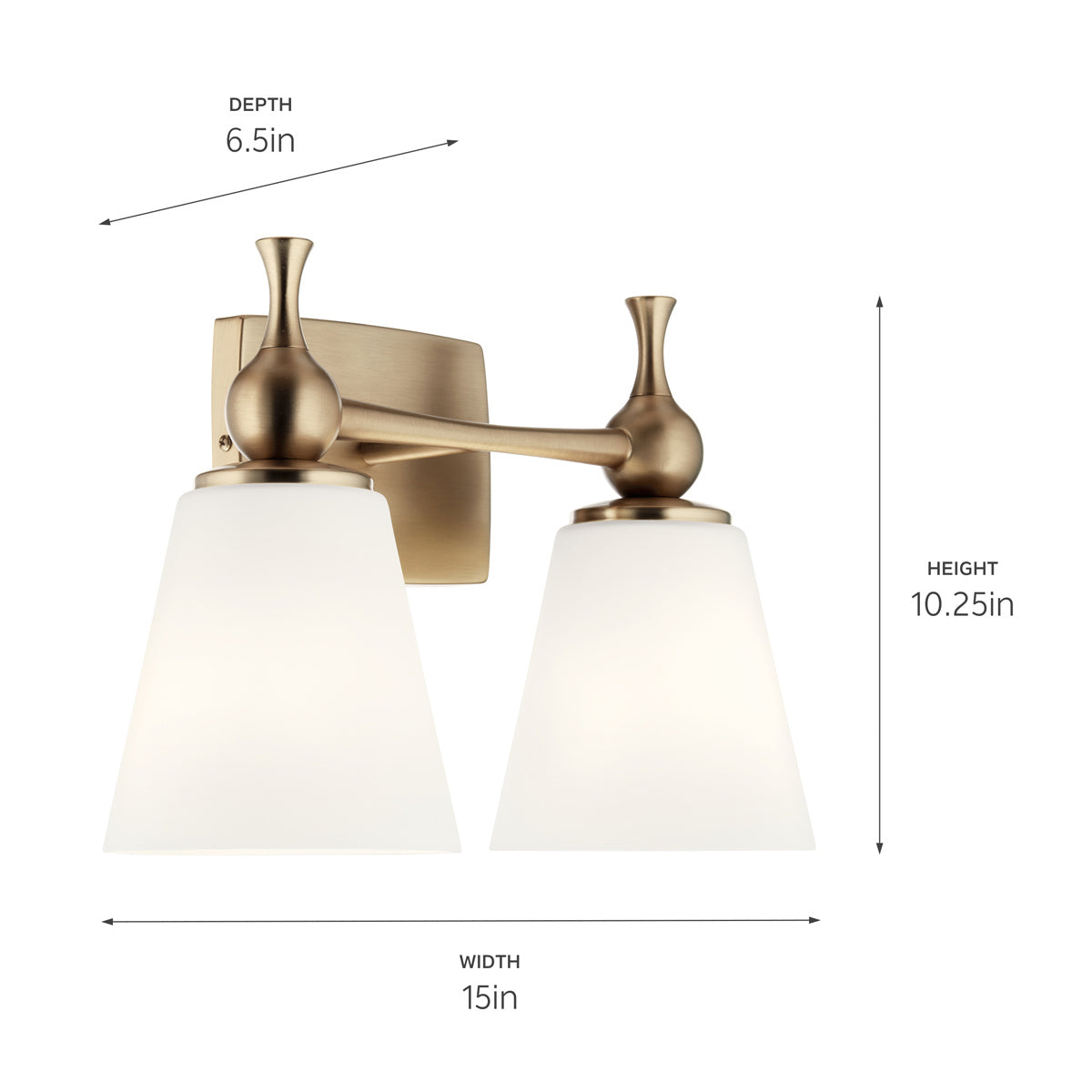 Kichler - 55091CPZ - Two Light Bath - Cosabella - Champagne Bronze