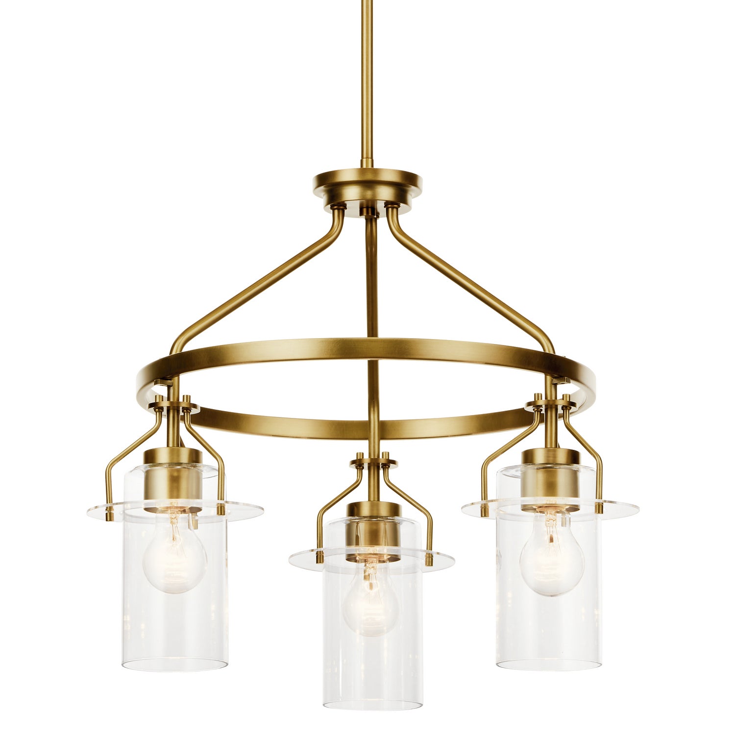 Kichler - 52377NBR - Three Light Chandelier - Everett - Brushed Brass