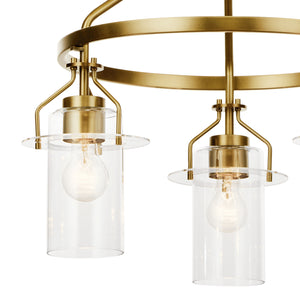 Kichler - 52377NBR - Three Light Chandelier - Everett - Brushed Brass