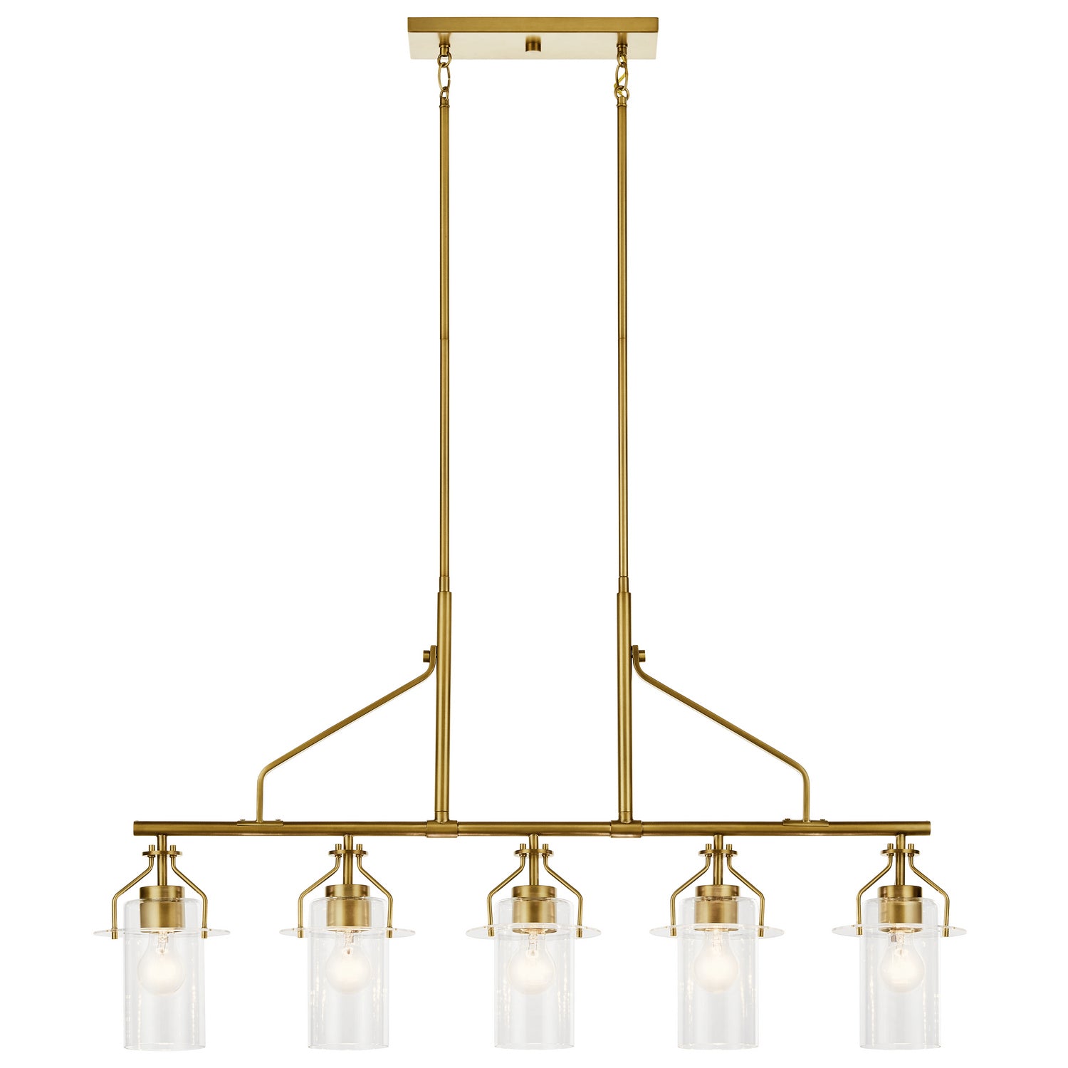 Kichler - 52379NBR - Five Light Linear Chandelier - Everett - Brushed Brass