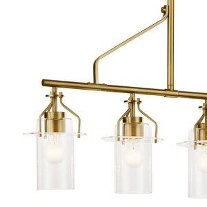 Kichler - 52379NBR - Five Light Linear Chandelier - Everett - Brushed Brass