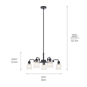 Kichler - 52398BK - Five Light Chandelier - Aivian - Black