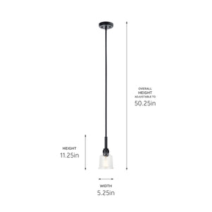 Kichler - 52399BK - One Light Mini Pendant - Aivian - Black