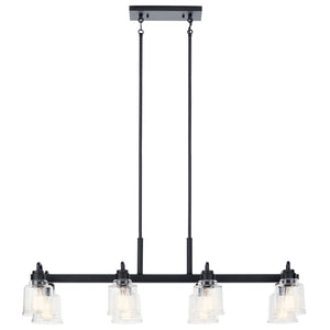 Kichler - 52400BK - Eight Light Linear Chandelier - Aivian - Black