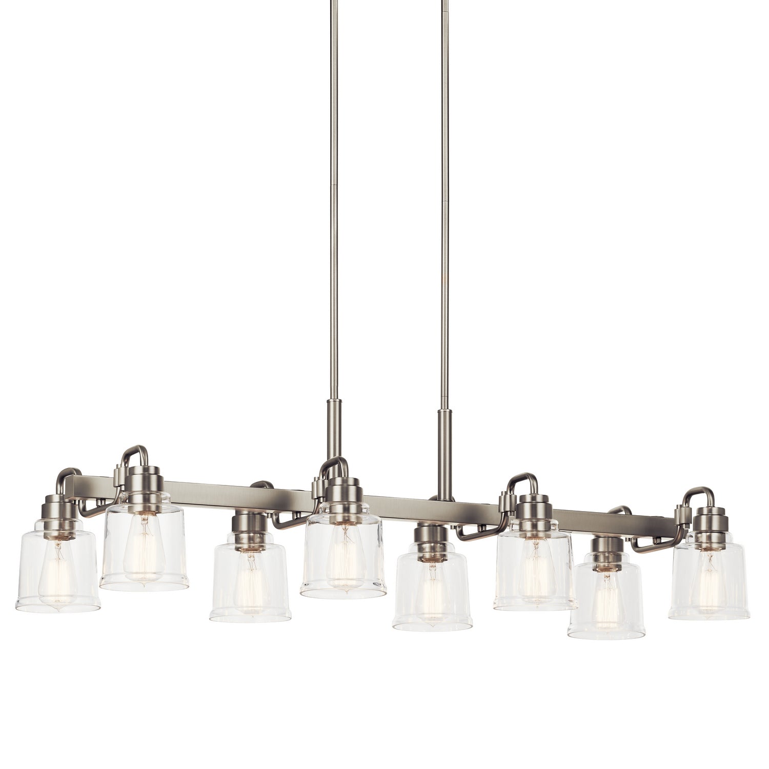 Kichler - 52400NI - Eight Light Linear Chandelier - Aivian - Nickel Textured