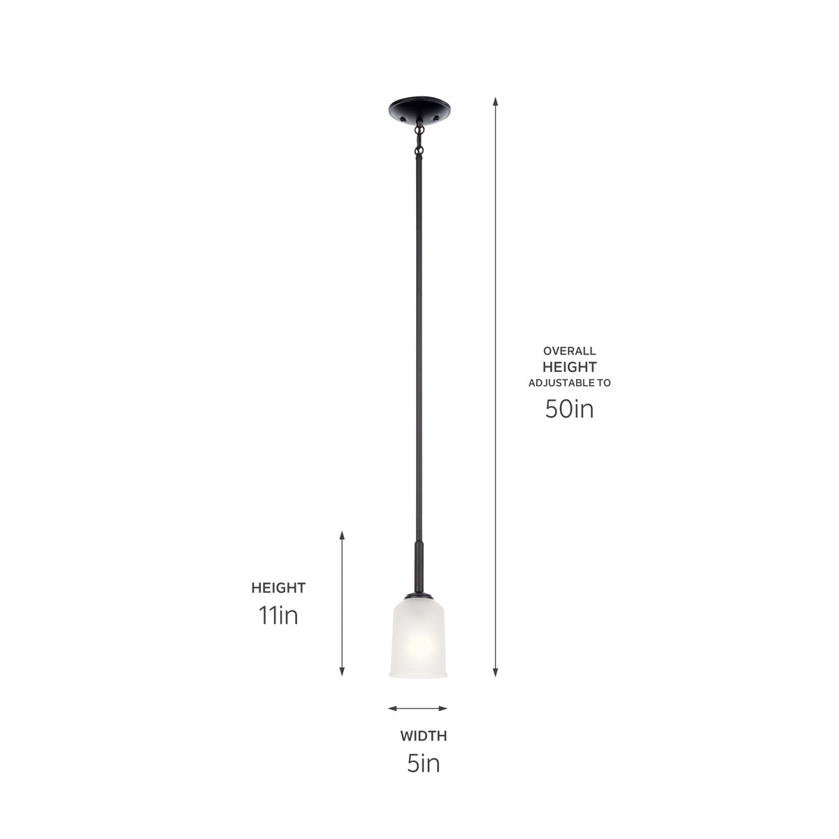 Kichler - 43674BK - One Light Mini Pendant - Shailene - Black