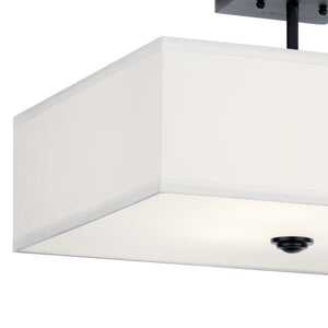 Kichler - 43693BK - Three Light Semi Flush Mount - Shailene - Black