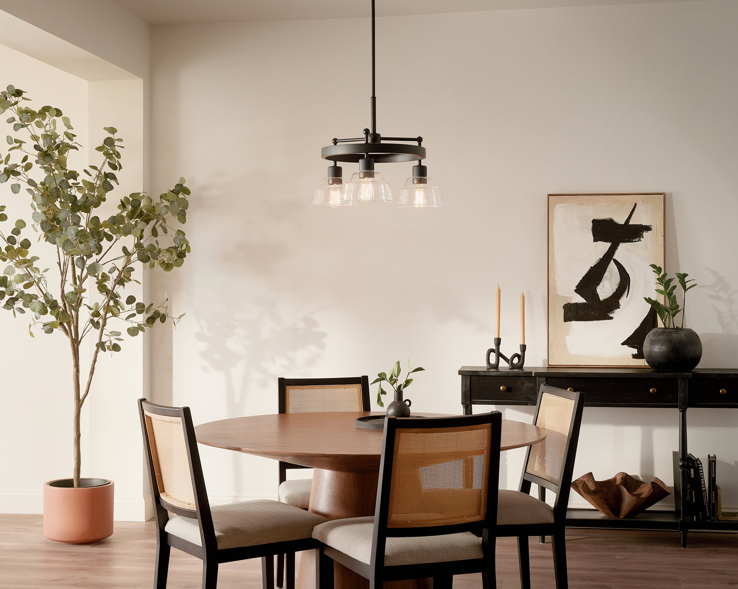 Kichler - 52402BK - Three Light Chandelier - Eastmont - Black