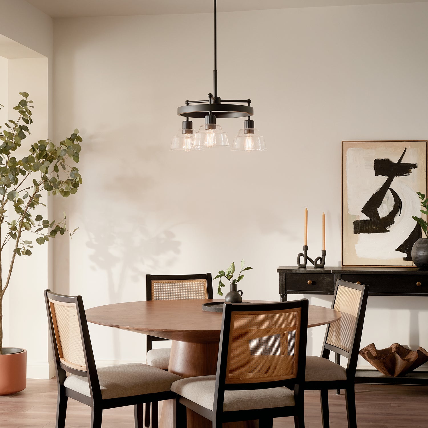 Kichler - 52402BK - Three Light Chandelier - Eastmont - Black