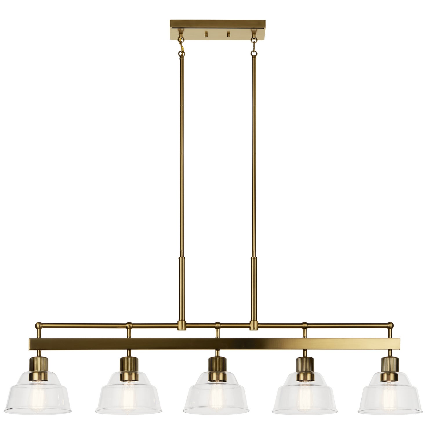 Kichler - 52404BNB - Five Light Linear Chandelier - Eastmont - Brushed Brass