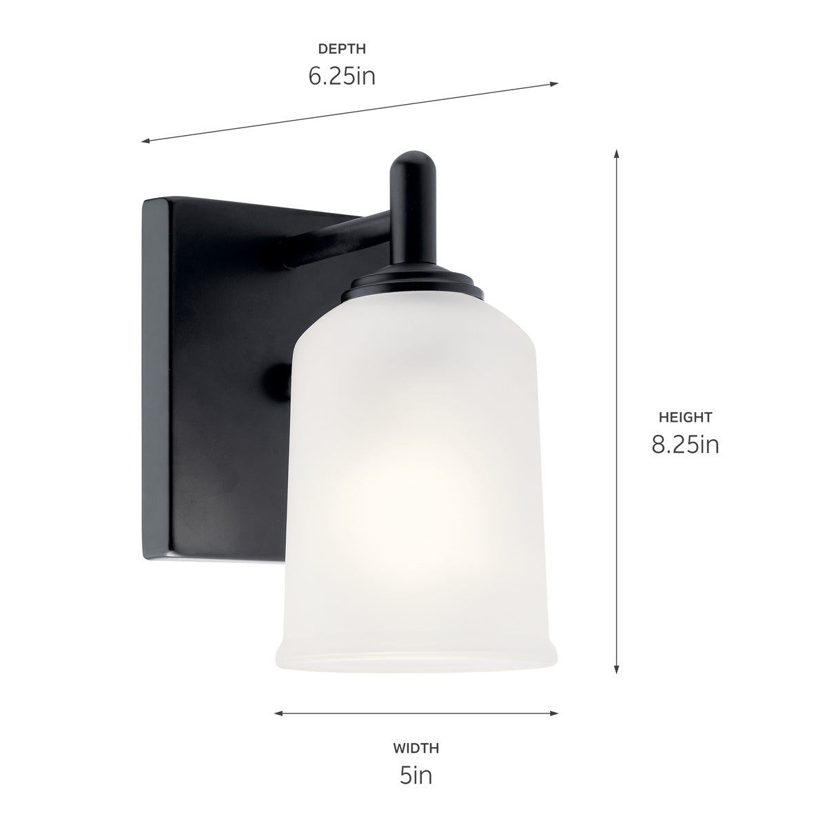 Kichler - 45572BK - One Light Wall Sconce - Shailene - Black