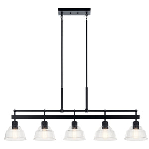 Kichler - 52404BK - Five Light Linear Chandelier - Eastmont - Black