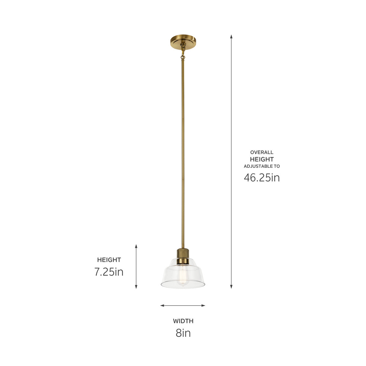 Kichler - 52405BNB - One Light Mini Pendant - Eastmont - Brushed Brass