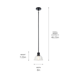 Kichler - 52405BK - One Light Mini Pendant - Eastmont - Black