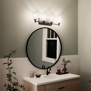 Kichler - 45575BK - Four Light Bath - Shailene - Black