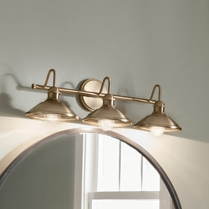 Kichler - 45945CPZ - Three Light Bath - Clyde - Champagne Bronze