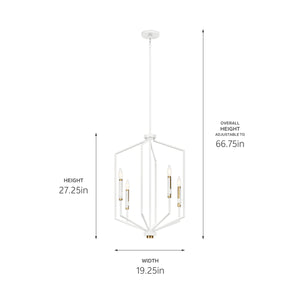 Kichler - 52351WH - Four Light Foyer Pendant - Armand - White