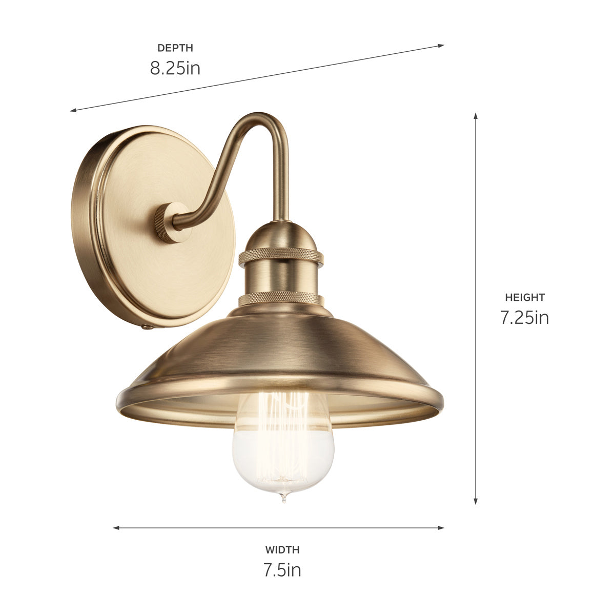 Kichler - 45943CPZ - One Light Wall Sconce - Clyde - Champagne Bronze